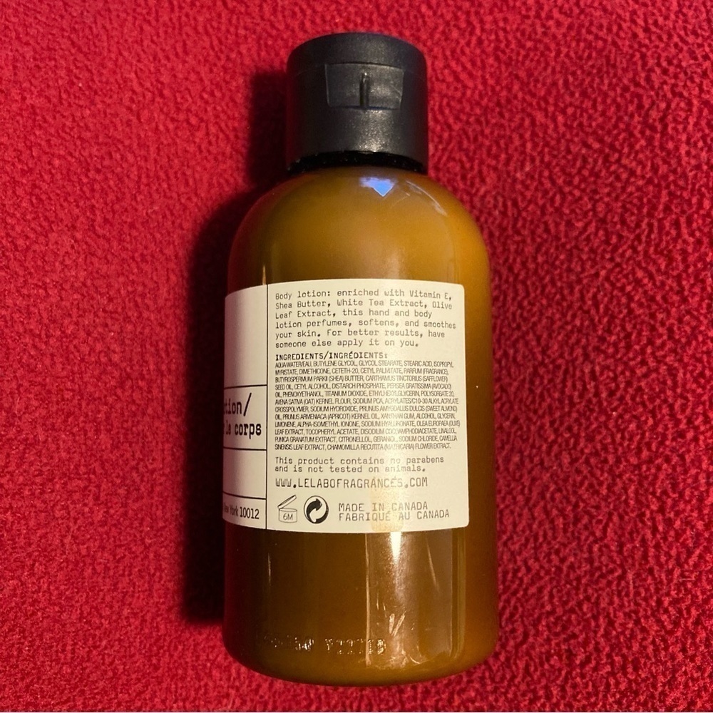 LE  LABO 90 mls Perfuming Body Lotion Made for Fairmont Hotels - Picture 3 of 4